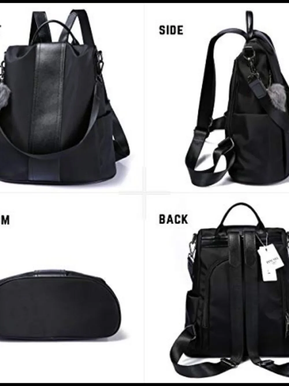 Waterproof Nylon Anti-theft Backpack Purse Lightweight Travel Shoulder Bag